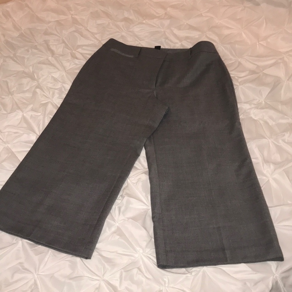 White House/Black Market wide leg crop pants.